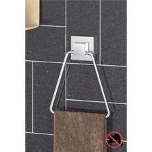 UltraMint Çok Amaçlı Yapışkanlı Üçgen Havluluk, Krom, Kolay Montaj, Dayanıklı EF233