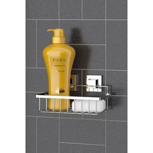 UltraMint Krom Kaplama Tek Katlı Duş Rafı, Şık ve Pratik Banyo Düzeni Için