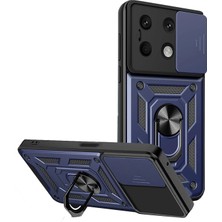 Drnds Newface Xiaomi Redmi Note 13 4g Kılıf Pars Lens Yüzüklü Silikon - Lacivert