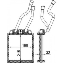 Behr Matrixzn Kalorifer Radyatörü Touareg-Q7-Cayenne 215X194X34 8FH351316201/8FH351315351