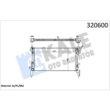 Kale Matrixzn Motor Su Radyatörü [ Fiat Fiorino 1.3 Mjet, Peugeot Bipper 1.4/1.6 Hdi Brazing ]