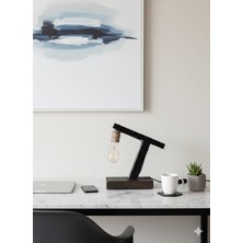 Yediotuz Digital Pazarlama Woodylight Rustik El Yapımı Masif Ahşap Masa Lambası - Retro Edison Tasarım Dekoratif Gece Lambası