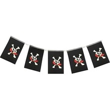 Üreticiniz Ashwork Korsan Partisi Korsan Logo Baskılı Flama Süs Afiş Süsleme 8 Li 587455
