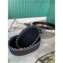 UltraMint Siyah Jüt 2'li Sepet Takımı, Şık ve Fonksiyonel Organizer Seti