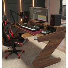 Michael Brean Özel Tasarım  Oyuncu ve Stüdyo Masası 150 cm Bardaklık ve Kulaklık Tutucu Hediye