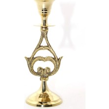 Üreticiniz Ashwork Tekli Pirinç Şamdan 27768 587455