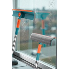 UltraMint 180 Derece Dönebilen Teleskopik Çift Taraflı Cam Silme Aparatı