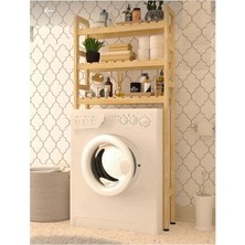 UltraMint Çamaşır Makinesi Üstü Ahşap Çok Katlı Düzenleyici Raf, Banyo ve Makina Üstü Organizer
