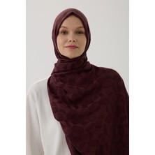 Valentino Orlandi Logo Serisi Monogram Şal - 06244  Bordo