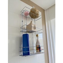 UltraMint 3 Katlı Metal Banyo Rafı, Vidalı, Modern ve Ekonomik Tasarım