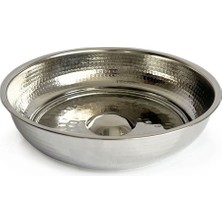 UltraMint El Yapımı Anadolu Beyaz Bakır Hamam Tası 16CM, Şık ve Dayanıklı Tasarım