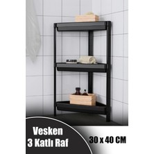 UltraMint Şık Üç Katlı Köşe Banyo Rafı, Pratik ve Kullanışlı Depolama Ünitesi