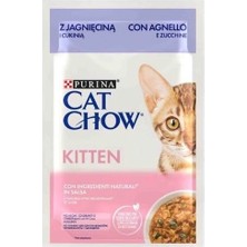 Ashwork Cat Chow Kuzu Etli ve Kabaklı Pouch Yavru Konserve Kedi Maması 1 Adet 85 gr 587455
