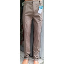 Beyzdenim Yazlık  Nohut Rengi Keten Pantolon Klasik  Kot Kesimi Büyük Beden