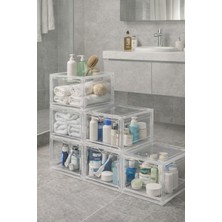 UltraMint 10 Adet Banyo Düzenleyici Organizer, Üst Üste Istiflenebilir, Pratik ve Şık