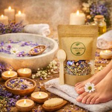 Laborem Natura Natura Mor Çiçekler Çok Amaçlı Banyo, Ayak ve Vücut Tuzu | Mineralli Rahatlatıcı Bakım Tuzu 200 gr