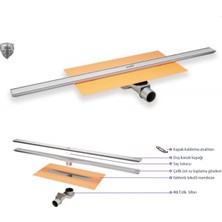 UltraMint 60 cm Mat Duş Kanalı, Yandan Sifon, Hüppe Virtuoso Serisi