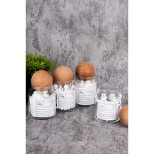 UltraMint 4’lü 300ML Cam Kavanoz Top Kapaklı Banyo ve Makyaj Düzenleyici