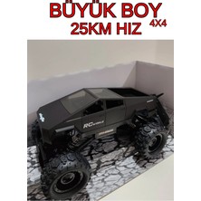 Boratila Toys 1:14ölçek 2.4ghz 7.4VUZAKTAN Kumandalı Şarjlı Fullfonksiyon Tesla Cybertruck Görünümlü Offroad Araba