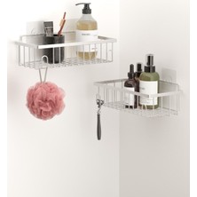 UltraMint Prizmatik Banyo Rafı 2'li Set, Şık ve Dayanıklı Tasarım