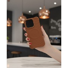 KumOziShop iPhone 13 Pro Uyumlu Mat Magsafe Özellikli Damla Desenli Kılıf