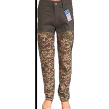 Beyzdenim Haki Bordolu Kamuflaj Çulluk Avcı ve Yuruyuş Pantolonu Pacalar Su Itici Gabardin (Kot)