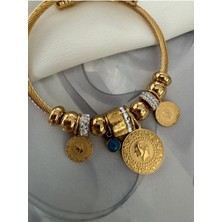 Hercy Zirkon Taşlı Paslanmaz Çelik Çeyrekli Bileklik