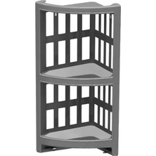 UltraMint Banyo Köşeliği Çok Amaçlı Temizlik ve Düzenleme Seti (Gri)