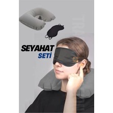 Amazex Turk Seyahat Boyun Yastığı Uyku Maskesi Seyahat Seti
