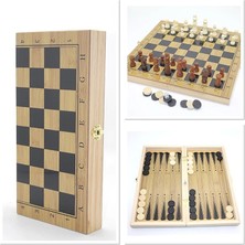 Üreticiniz Ashwork Ahşap Satranç ve Tavla Seti ALK4241 587455