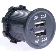 MELLİFERA Su Geçirmez Çift USB Çıkış Güç Kaynağı 12V/24V Otomobil Motosiklet Tekne Araç Şarj Cihazı