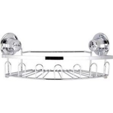 UltraMint Vakumlu Krom Tek Katlı Banyo Duş Rafı, Şık ve Kullanışlı Tasarım