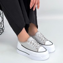 SEPET365 Dalen Gri Keten Bağcıklı Spor Ayakkabı