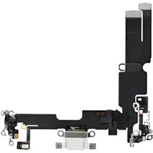 Tkgz Iphone 14 Plus Şarj Soketi Kulaklık Soketi Full Beyaz Orijinal