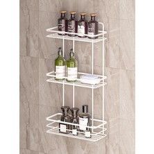 UltraMint Paslanmaz Banyo Düzenleyici, Yapışkanlı, Ömür Boyu Kullanım, Beyaz