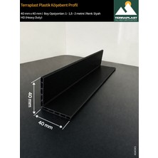 Terraplast Plastik Köşebent L profil | Pakette 4 adet | 40 x 40 mm | Çift Cidar- Yüksek Dayanım