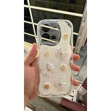 Coolacs Vivo Y35 / Y22S / Y22 Uyumlu Kılıf Kamera Korumalı Kelebek ve Çiçek Kabartmalı Desenli Kapak