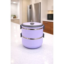 Freshbox 2 Katlı Sızdırmaz Çelik Yemek Termosu-Mor