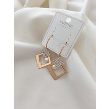 Hercy Xuping Rose-Gold Kaplama Zirkon Taşlı Sallantılı Küpe