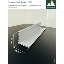 Terraplast Plastik Köşebent L Profil | 40 x 40 mm | Çift Cidar- Yüksek Dayanım