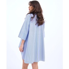 Serac Collection 4328 Gömlek-Mavi Beyaz Çizgili