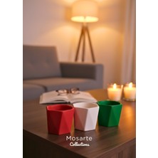 Mosarte Prizma Köşeli Dekoratif Obje / Saksı – Modern Minimal Tasarım 3'lü