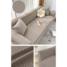 Bright Home Tuğla Desen Koltuk Örtüsü Lastikli Kayma Yapmayan 3lü Bir Adet