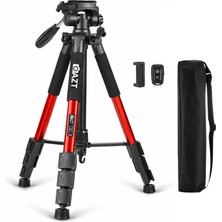 AZT Q111 6kg Kapasiteli Çantalı Profesyonel Kırmızı Tripod Canon Nikon Sony Fujifilm Olympus