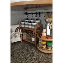UltraMint Iki Katlı Ahşap Banyo Rafı, Tezgah Üstü Düzenleyici Organizer