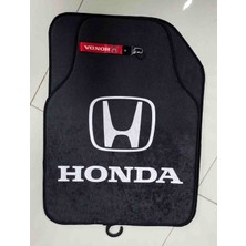 Şimika Honda Siyah Kaymaz Taban Dekoratif Oto Halı Paspas Üniversal Her Araca Uygun Premium Araç Paspas Seti(Kancalı Kumaş Oto Anahtarlık Hediyeli)