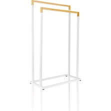 UltraMint Beyaz Metal Havlu Askılığı, Şık ve Kullanışlı Banyo Aksesuarı