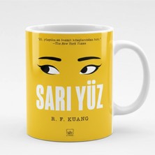 Sartre Art Sarı Yüz Kupa - R.f. Kuang Kitap Tasarımlı Sarı Zemin Hediyelik Seramik Mug
