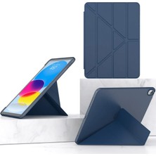 Fuchsia 9.7 Inç 2018 6. Nesil Kılıf Kalem Bölmeli Tri Folding Smart Katlanabilir Standlı 360 Tam Koruma