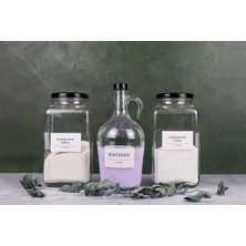 UltraMint 3'lü Banyo Seti 3000 ml Deterjan ve Yumuşatıcı Şişeleri Siyah Kapak